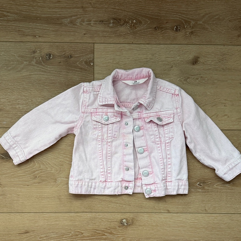 H&M Light Pink Denim Jacket for Kids